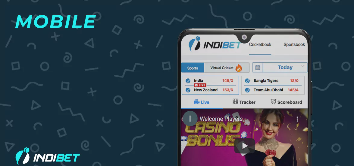 Android and iOS mobile applications Indibet.