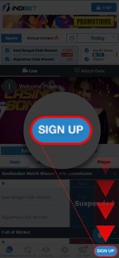 Indibet Sign Up