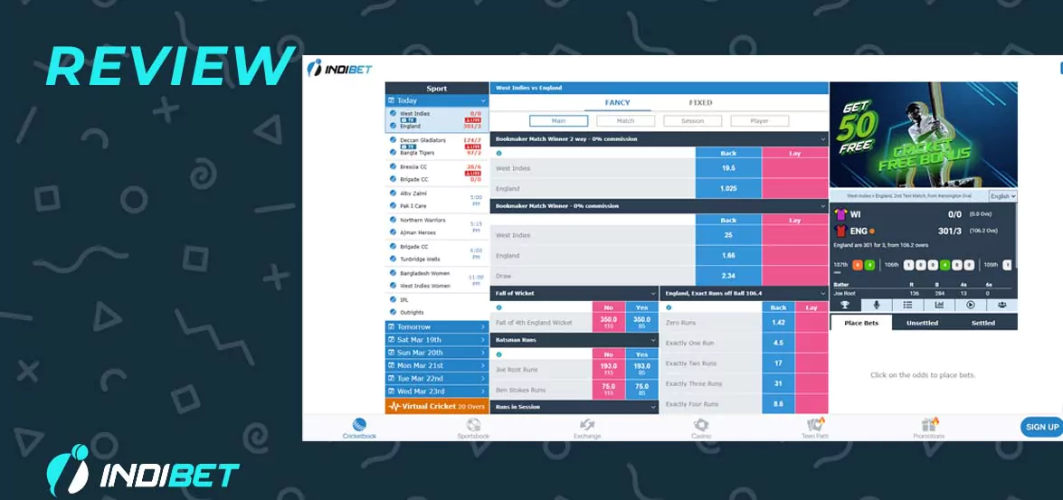 Indibet betting review.