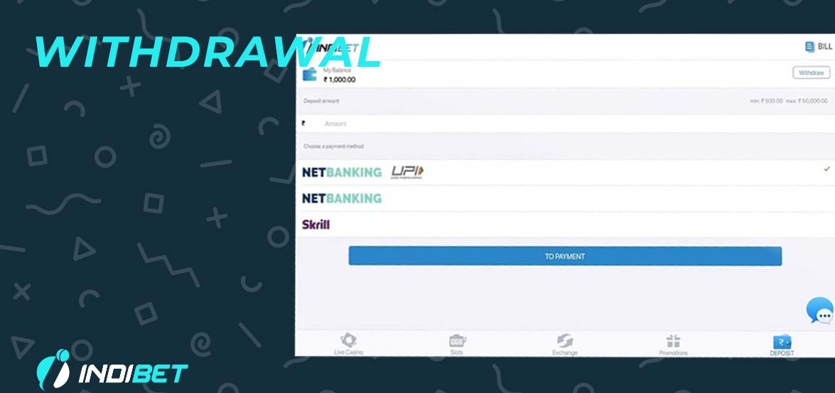 Indibet Withdrawal Methods.